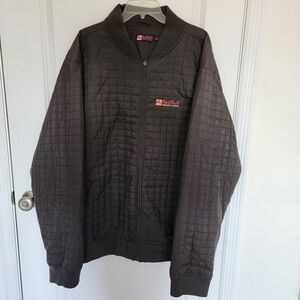 Red Bull Distribution Company Quilted Puffer Jacket Coat Snaps Black Men's 5XL
